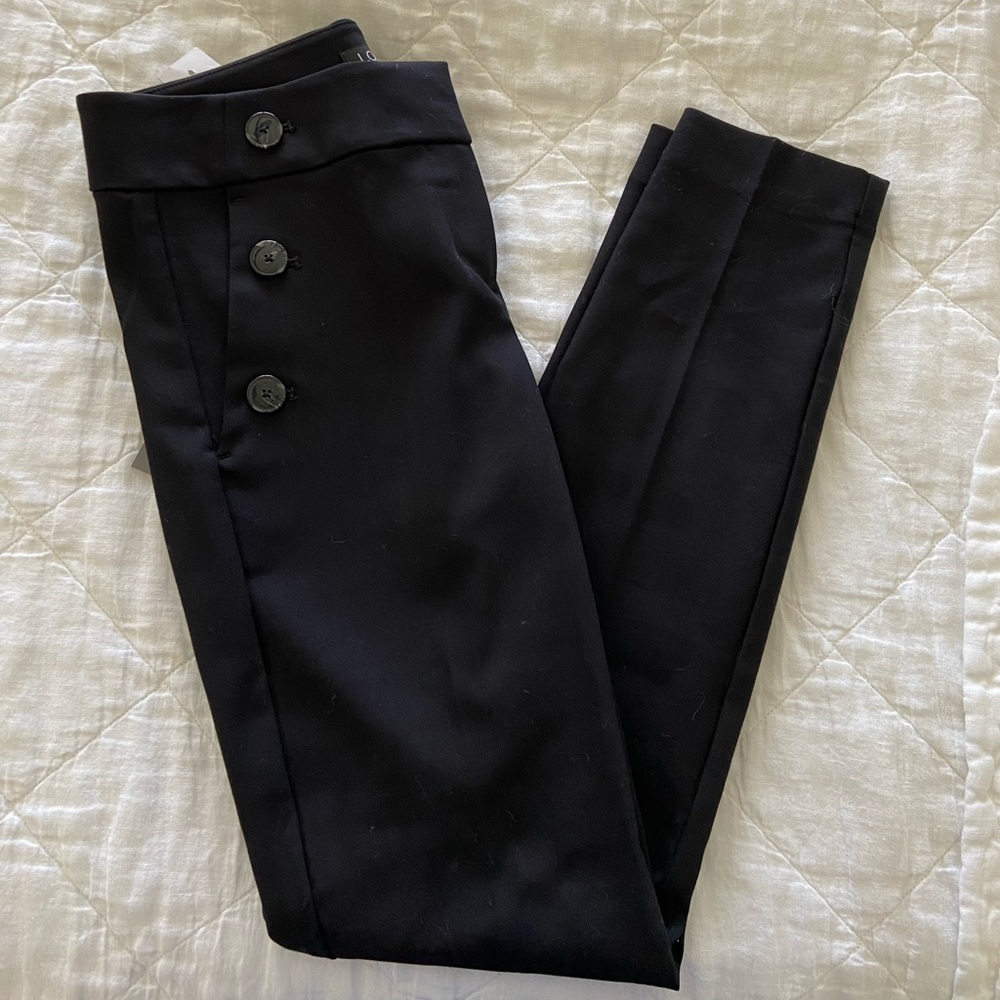 NWT LOFT Black Skinny Fit Ankle Length Pants - Size 0